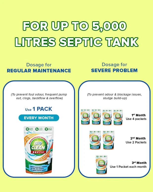 Bioclean Septic - Septic Tank Powder | Pack of 4(250gm)