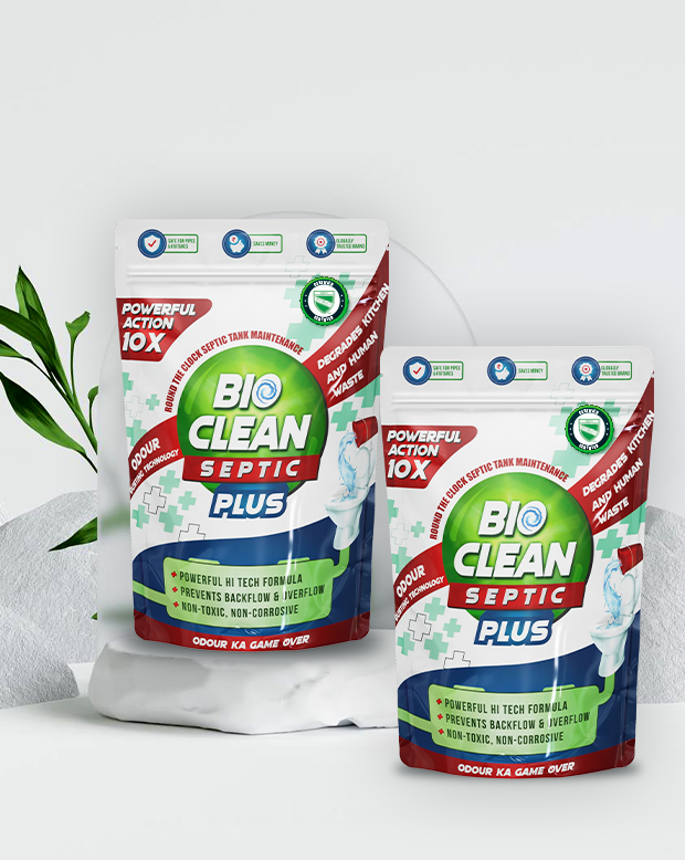 Bioclean Septic Plus - 10X Powerful | Degrade Sludge faster | Pack of 2(250gm)
