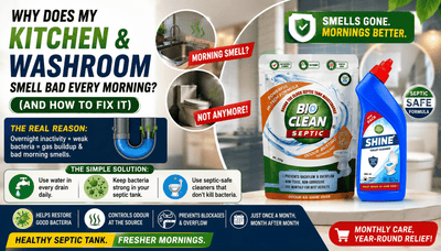 Why does my kitchen and washroom smell bad every morning (and how to fix it)