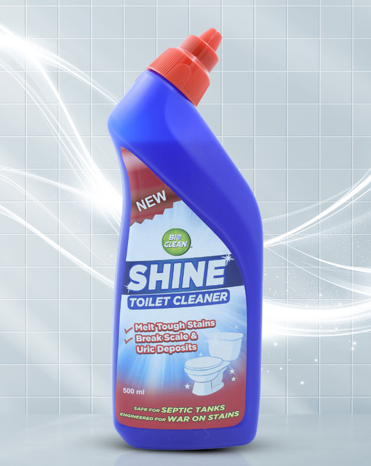 BioClean SHINE Toilet Cleaner | Enzyme Powered| Septic Tank Safe| Pack of 1(500ml)