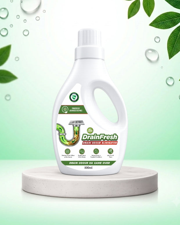 Bioclean DrainFresh - Drain Odour Eliminator for kitchen Sink & Bathroom Drains | Powerful Enzyme Drain Cleaner | Pack of 1 (500ml)