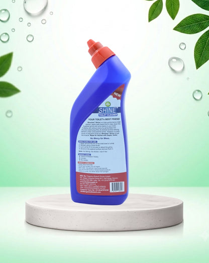 BioClean SHINE Toilet Cleaner | Enzyme Powered| Septic Tank Safe| Pack of 1(500ml)