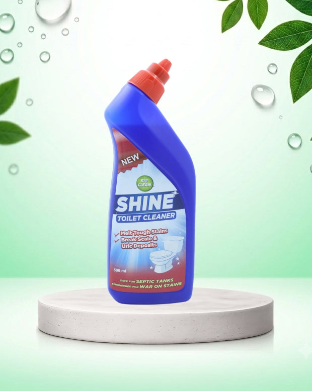BioClean SHINE Toilet Cleaner | Enzyme Powered| Septic Tank Safe| Pack of 1(500ml)