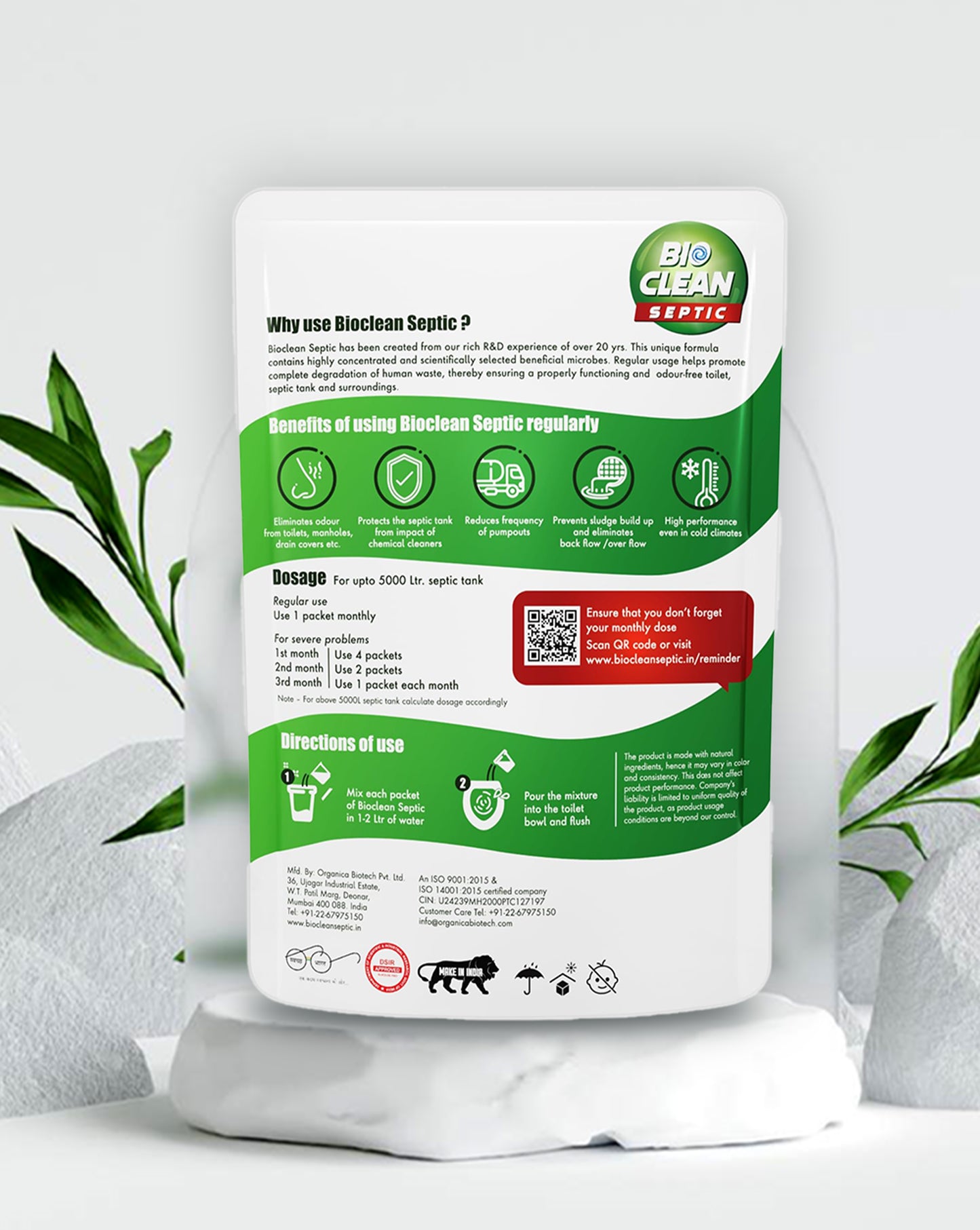 Bioclean Septic Tank Cleaning Powder (Single Pack)